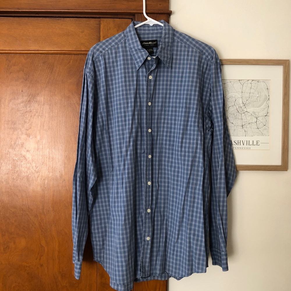 Eddie Bauer Men’s 100% Cotton Plaid Button Down